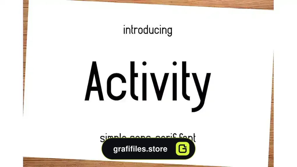 فونت انگلیسی ساده Activity - Simple sans serif font