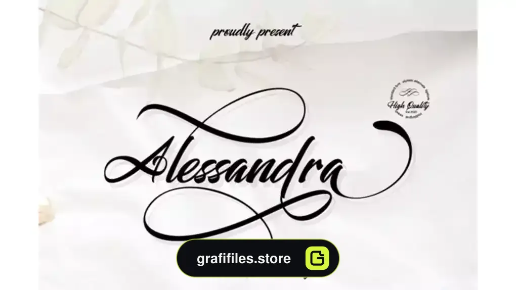 فونت انگلیسی دست نویس Alessandra Font
