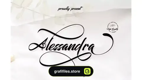 فونت انگلیسی دست نویس Alessandra Font