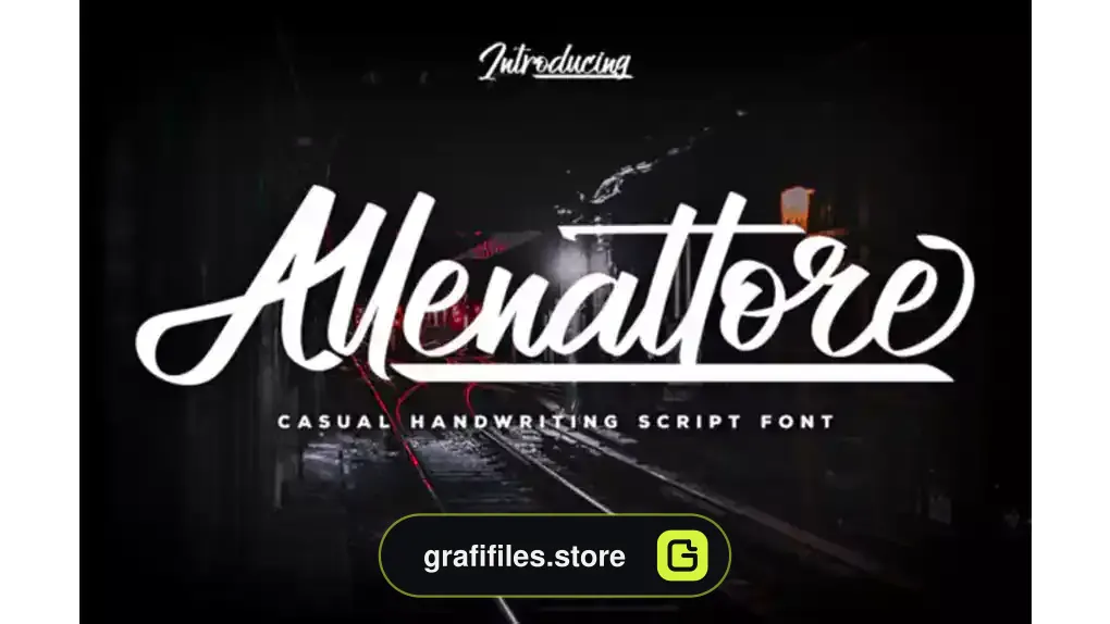 فونت انگلیسی دست نویس Allenattore Font