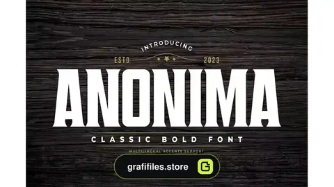 فونت انگلیسی کلاسیک ANONIMA - Classic Bold Serif Font