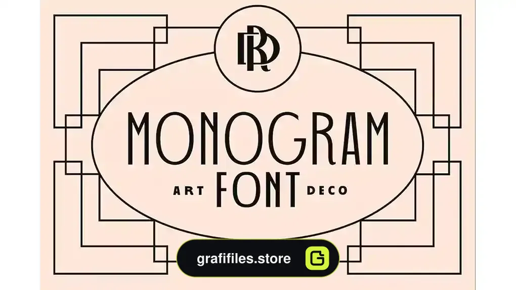 فونت انگلیسی Art Deco Monogram Font