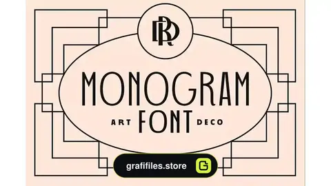 فونت انگلیسی Art Deco Monogram Font