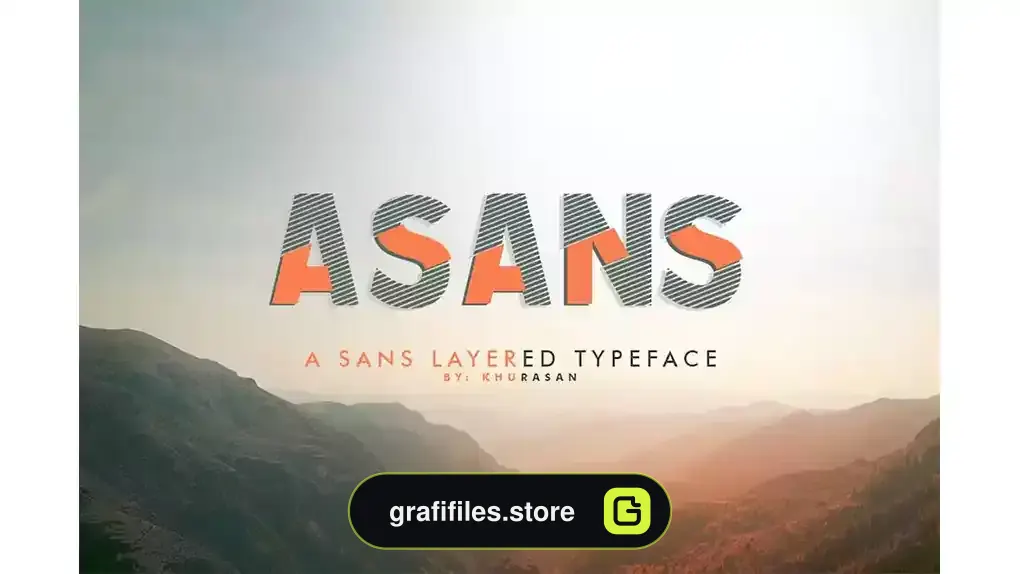 فونت انگلیسی گرافیکی Asans Layered Font