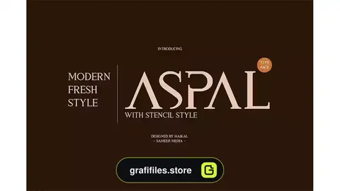 فونت انگلیسی مدرن Aspal Typeface Font