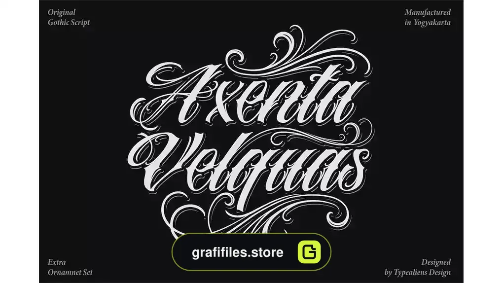 فونت انگلیسی تاتو Axenta Velquas