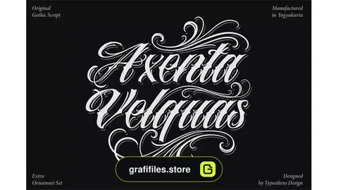 فونت انگلیسی تاتو Axenta Velquas