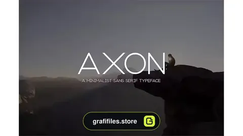 فونت انگلیسی مدرن Axon | Minimalist Sans Serif Family