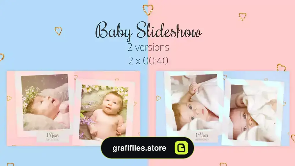 پروژه پریمیر اسلایدشو کودک Baby Slideshow