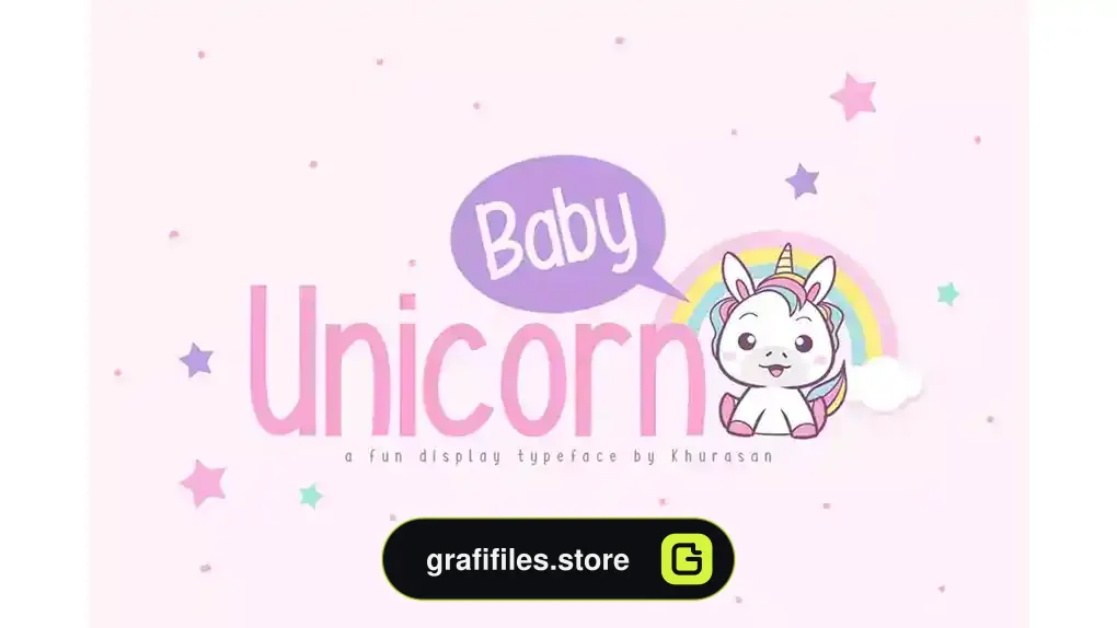 فونت انگلیسی فانتزی Baby Unicorn