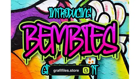 فونت انگلیسی گرافیتی Bembies - Graffiti Font
