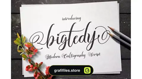 فونت انگلیسی دست نویس BIGTEDY