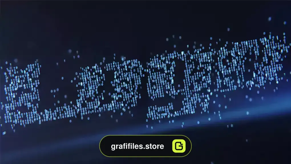 پروژه افترافکت لوگو تکنولوژی Binary Decoder Logo