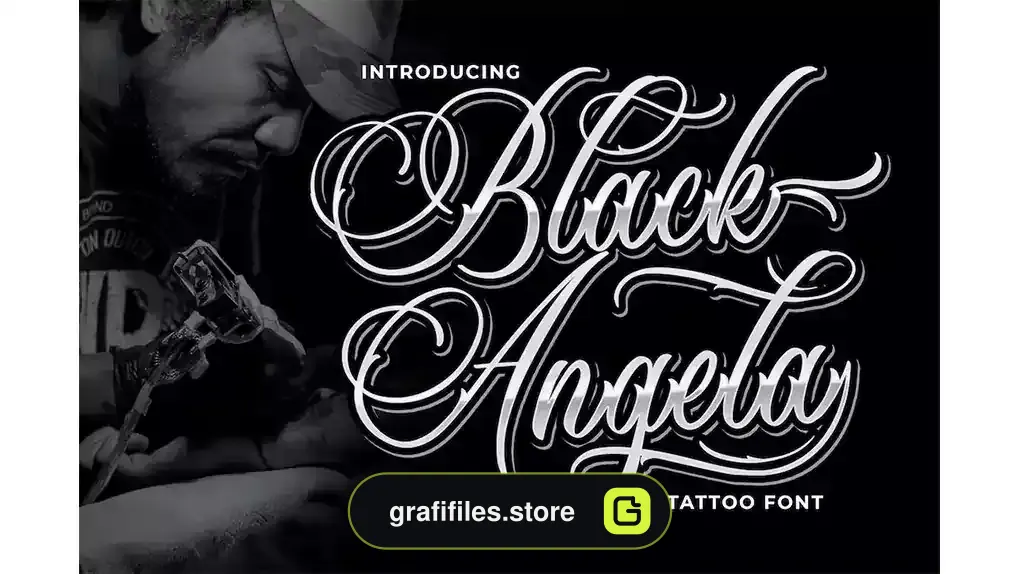 فونت انگلیسی تاتو Black Angela - Tattoo Font