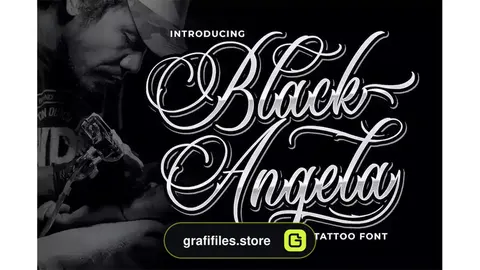 فونت انگلیسی تاتو Black Angela - Tattoo Font
