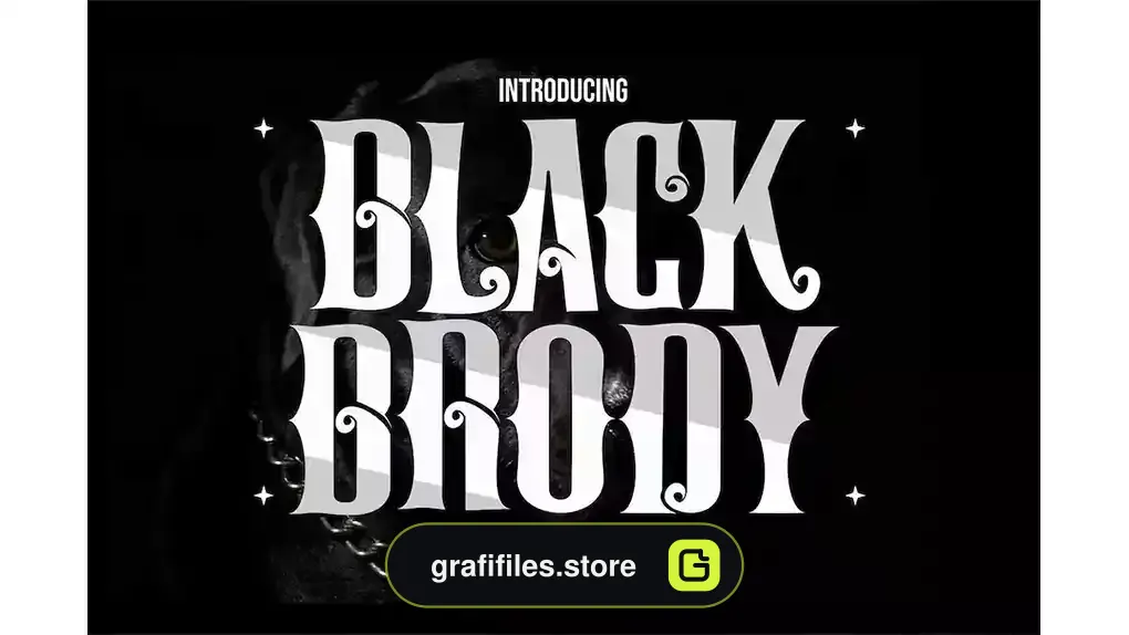 فونت انگلیسی تاتو Black Brody - Aesthetic Blackletter Font