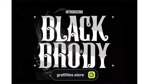 فونت انگلیسی تاتو Black Brody - Aesthetic Blackletter Font