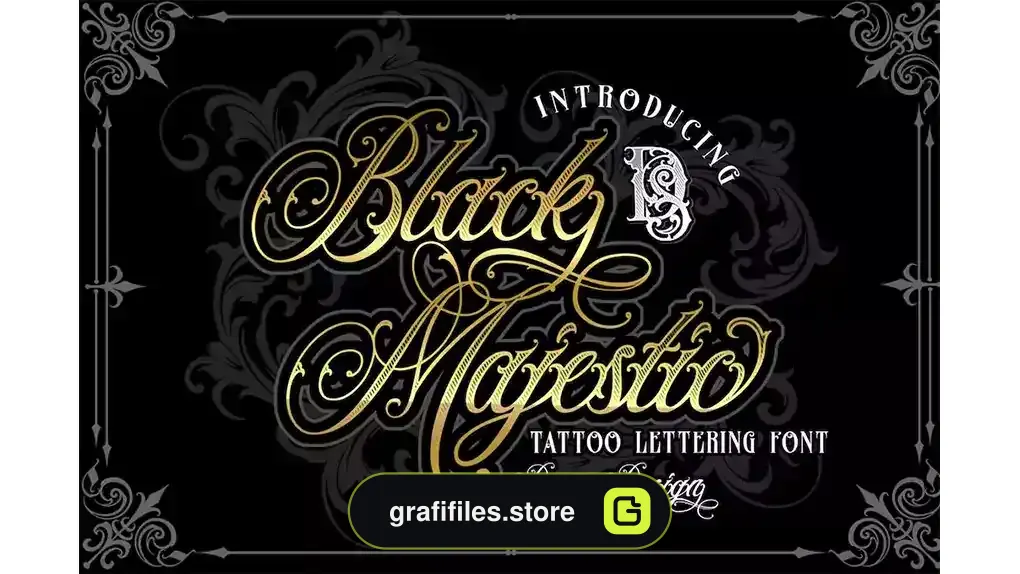 فونت انگلیسی تاتو Black Majestic