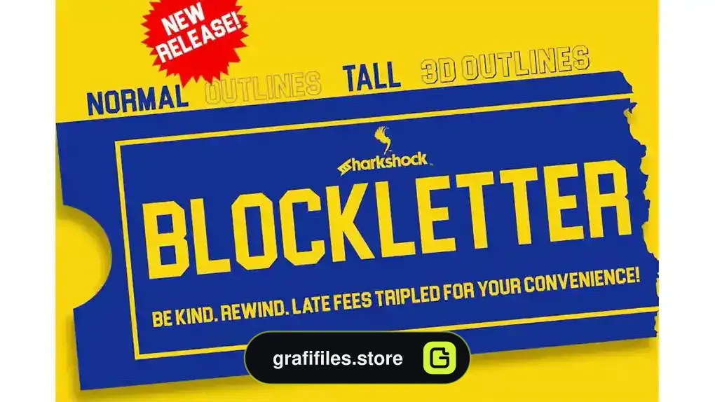 فونت انگلیسی ساده Blockletter