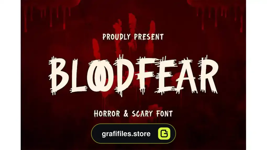 فونت انگلیسی ترسناک Bloodfear - Horror and Scary Font