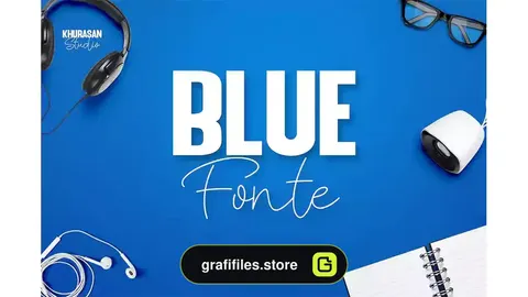 فونت انگلیسی دست نویس Blue Fonte Font Duo