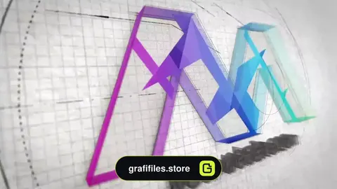 پروژه افترافکت لوگو معماری Blueprint Architect Logo Drawing