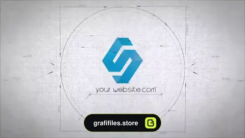 پروژه افترافکت لوگو معماری Blueprint Architect Logo Reveals
