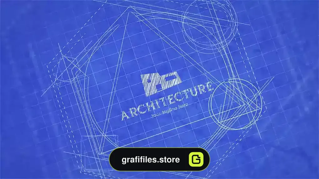 پروژه افترافکت لوگو معماری Blueprint Logo Reveal 2