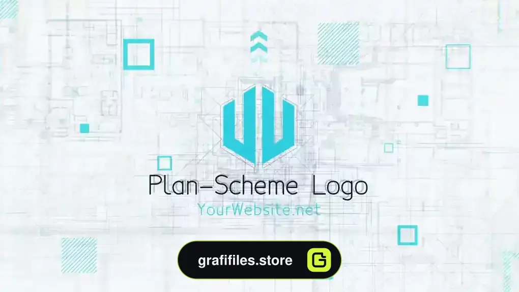 پروژه افترافکت لوگو معماری Blueprint Scheme Logo