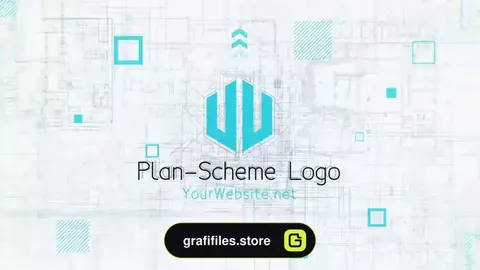 پروژه افترافکت لوگو معماری Blueprint Scheme Logo