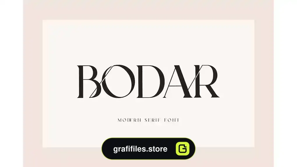 فونت انگلیسی مدرن Bodar Serif Display Font