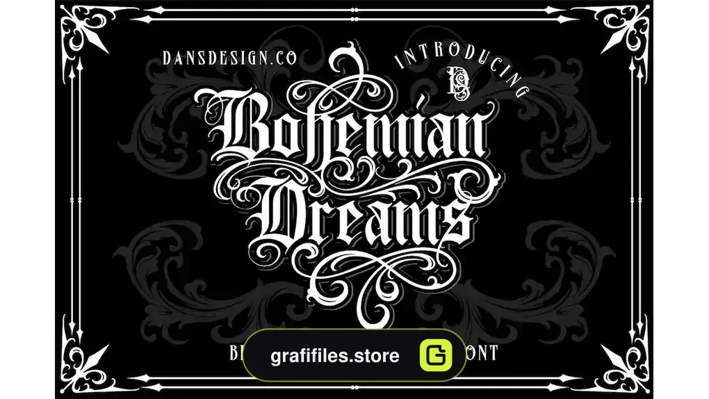 فونت انگلیسی تاتو Bohemian Dreams