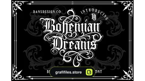 فونت انگلیسی تاتو Bohemian Dreams
