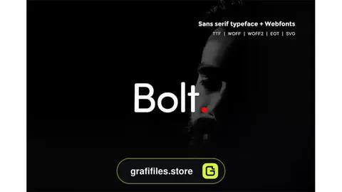 فونت انگلیسی ساده Bolt Rounded - Modern Typeface + WebFont