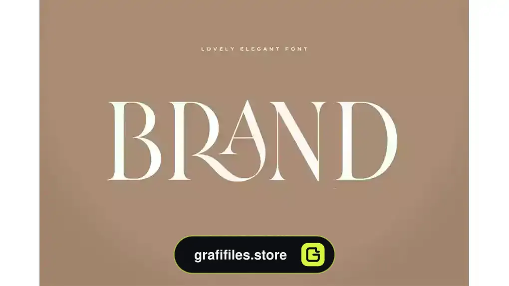 فونت انگلیسی گرافیکی Brand - Lovely Elegant Font