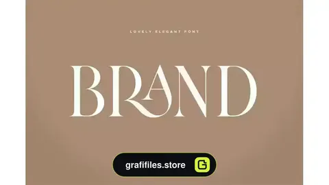 فونت انگلیسی گرافیکی Brand - Lovely Elegant Font