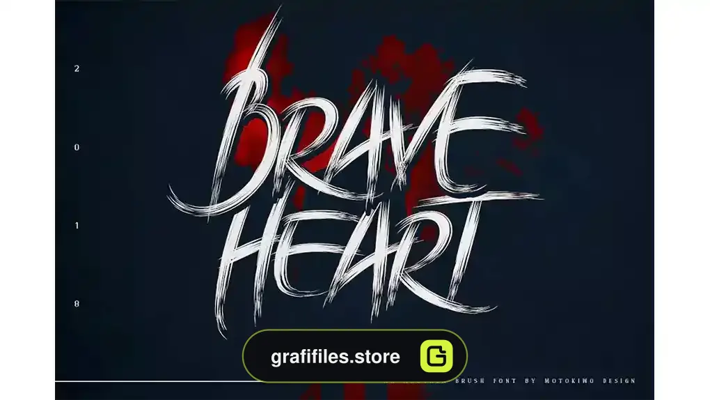 فونت انگلیسی ترسناک Brave Heart