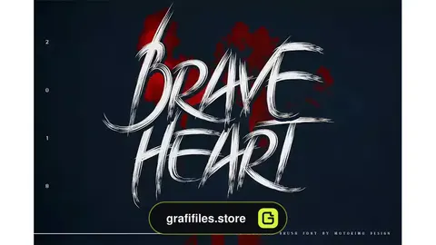 فونت انگلیسی ترسناک Brave Heart
