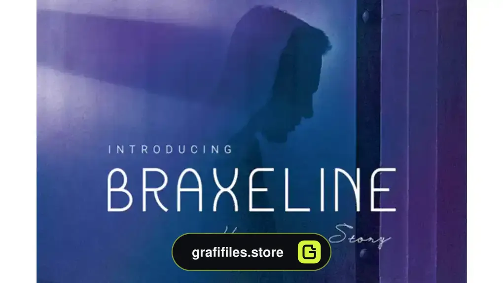 فونت انگلیسی ساده Braxeline Font