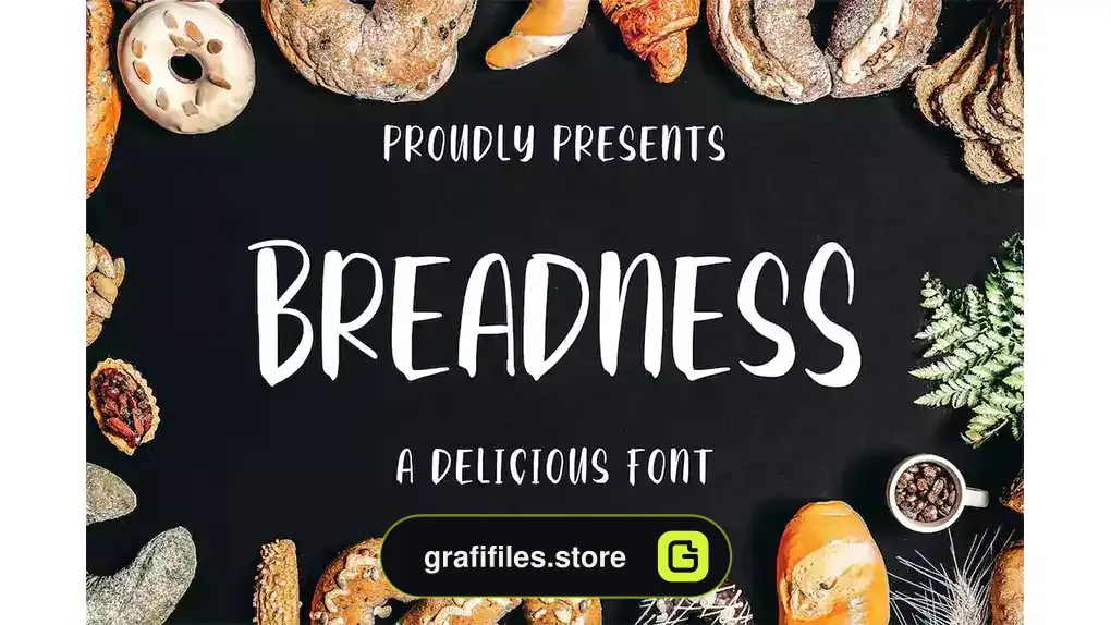 فونت انگلیسی دست نویس Breadness - a Delicious Font