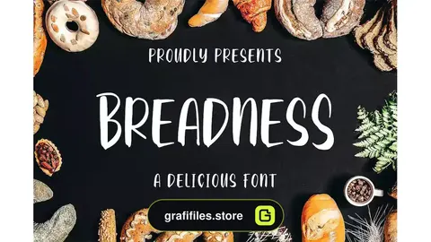 فونت انگلیسی دست نویس Breadness - a Delicious Font