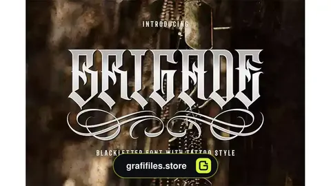 فونت انگلیسی تاتو Brigade