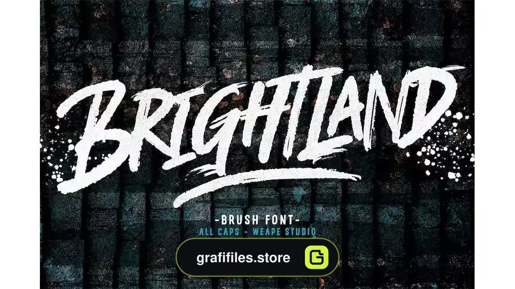 فونت انگلیسی دست نویس Brightland Brush Font