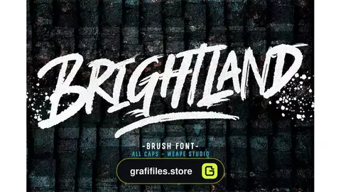 فونت انگلیسی دست نویس Brightland Brush Font