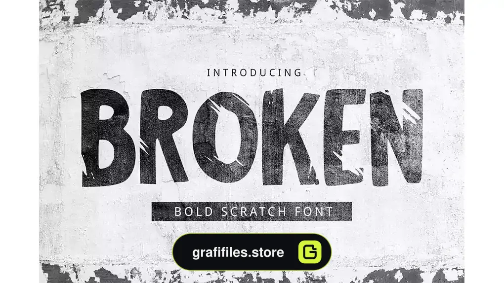 فونت انگلیسی دست نویس Broken Font
