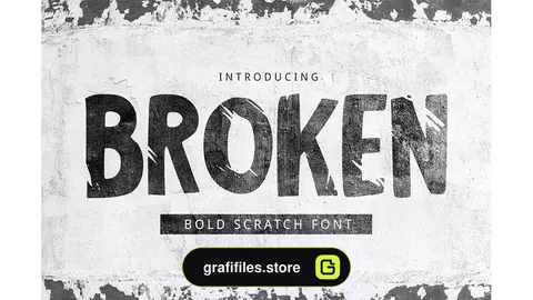 فونت انگلیسی دست نویس Broken Font