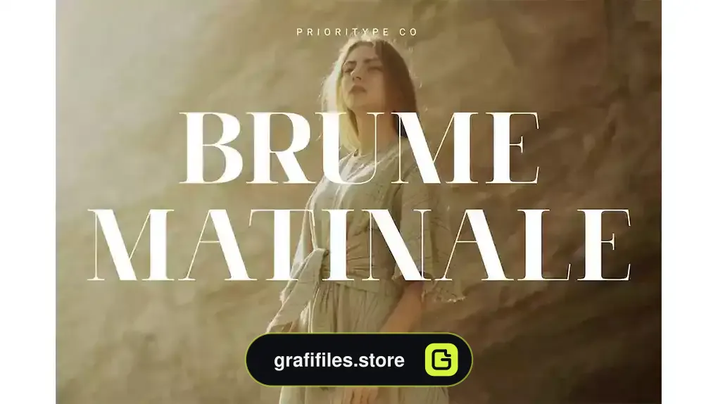 فونت انگلیسی کلاسیک Brume Matinale – Modern & Classic Serif