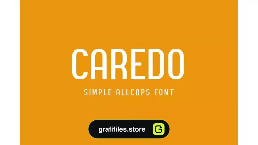 فونت انگلیسی ساده Caredo - Simple font