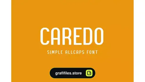 فونت انگلیسی ساده Caredo - Simple font