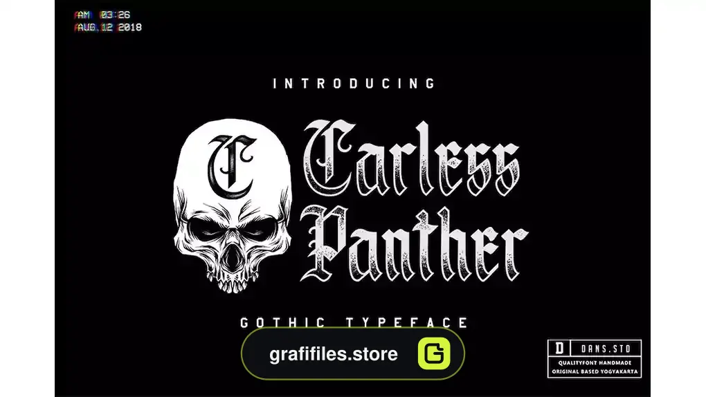 فونت انگلیسی تاتو Carless Panther